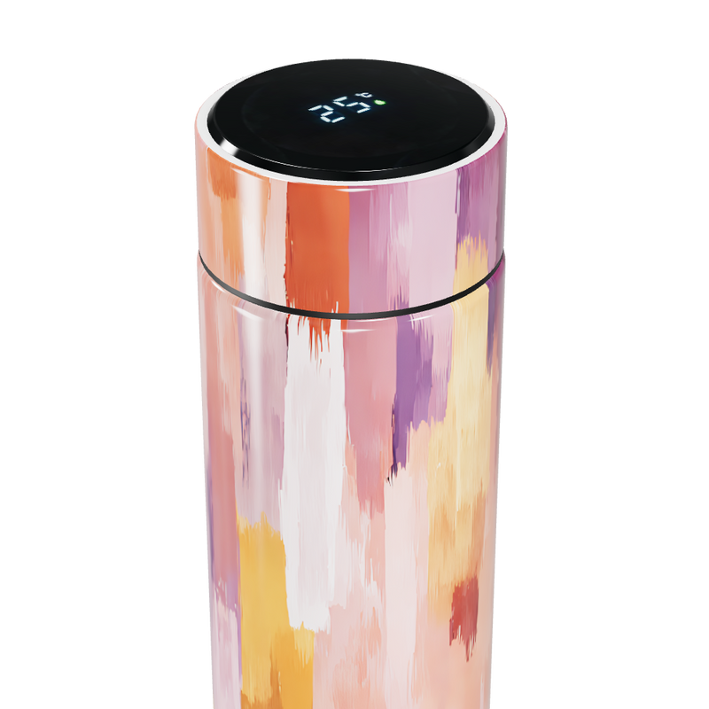 Garrafa Térmica Touch - Estampa Colorida Abstrata