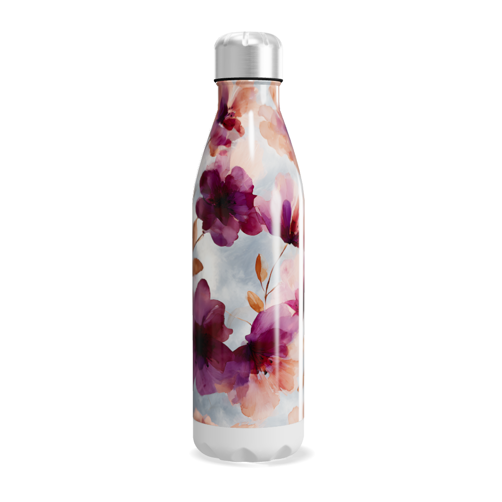 Garrafa Inox - Flores Coloridas 500ml