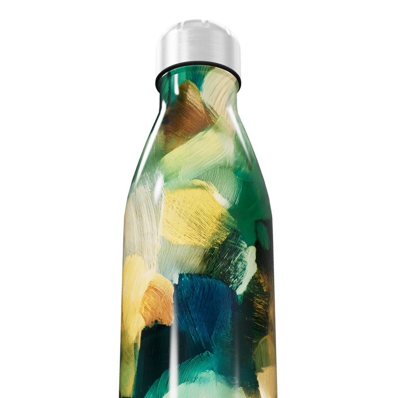 Garrafa Inox - Estampa Abstrata Multicolorida