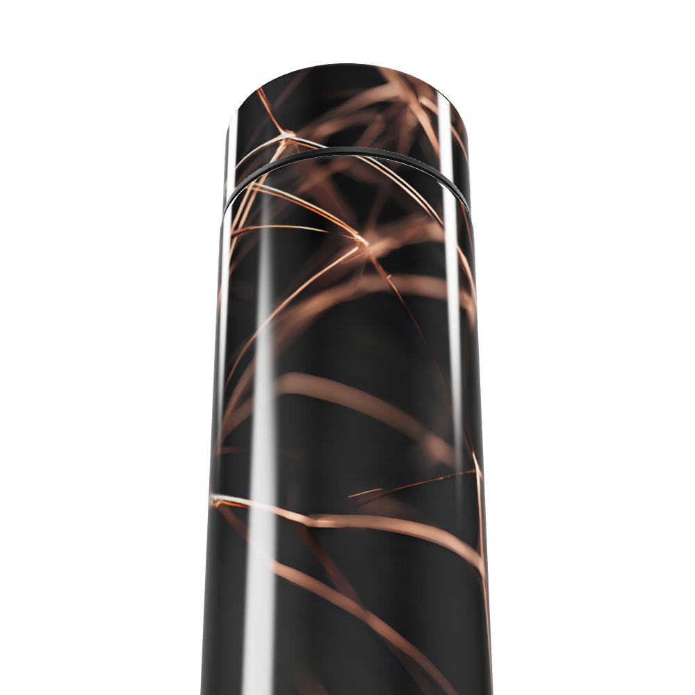 Garrafa Térmica Touch - Preta com Linhas Cobre