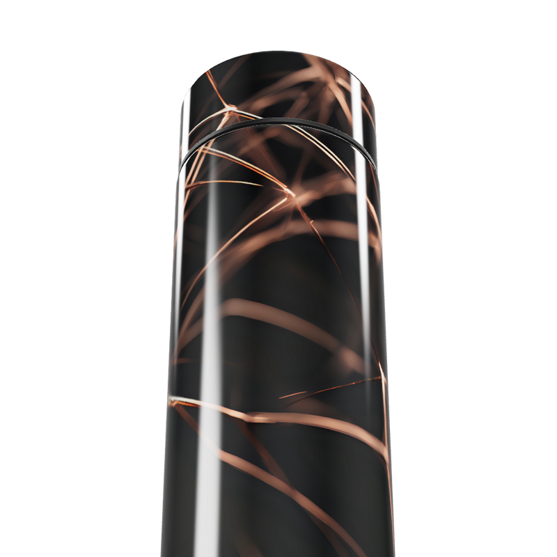 Garrafa Térmica Touch - Preta com Linhas Cobre