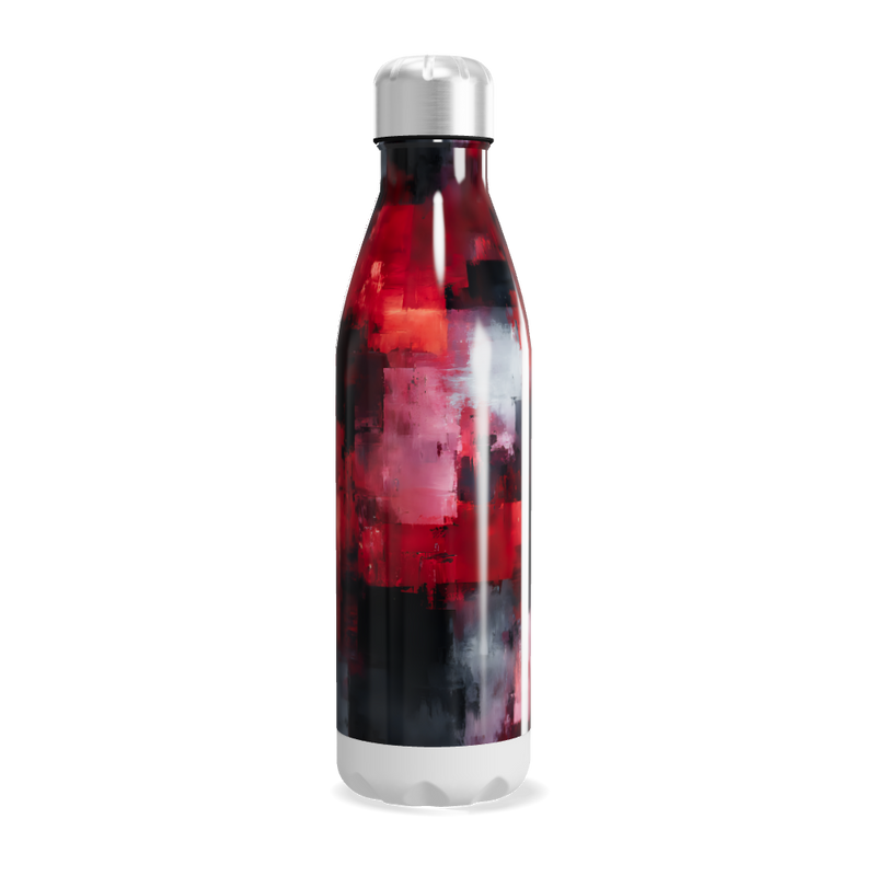 Garrafa Inox - Estampa Vermelha Abstrata