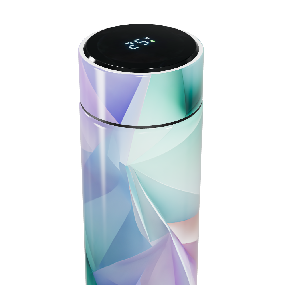 Garrafa Térmica Touch - Estampa Geométrica Colorida