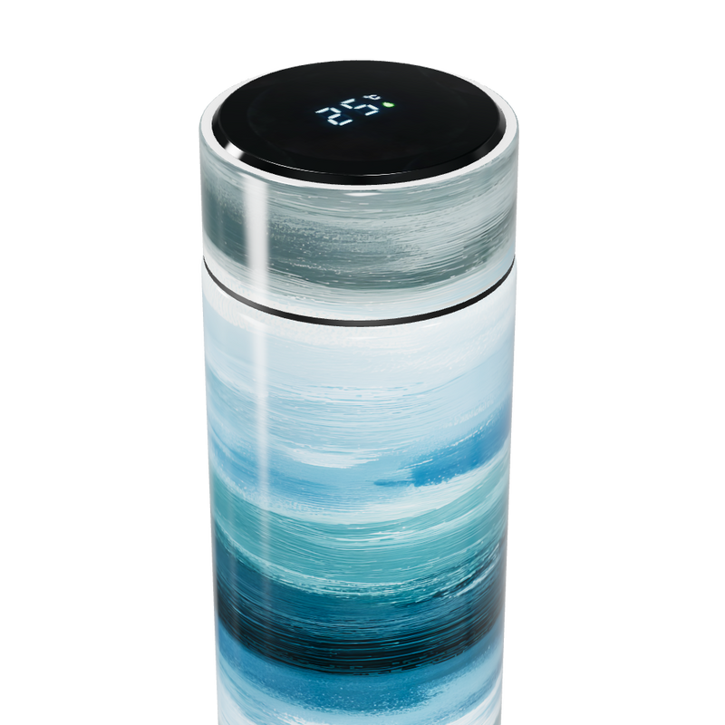 Garrafa Térmica Touch - Estampa Azul Vidro