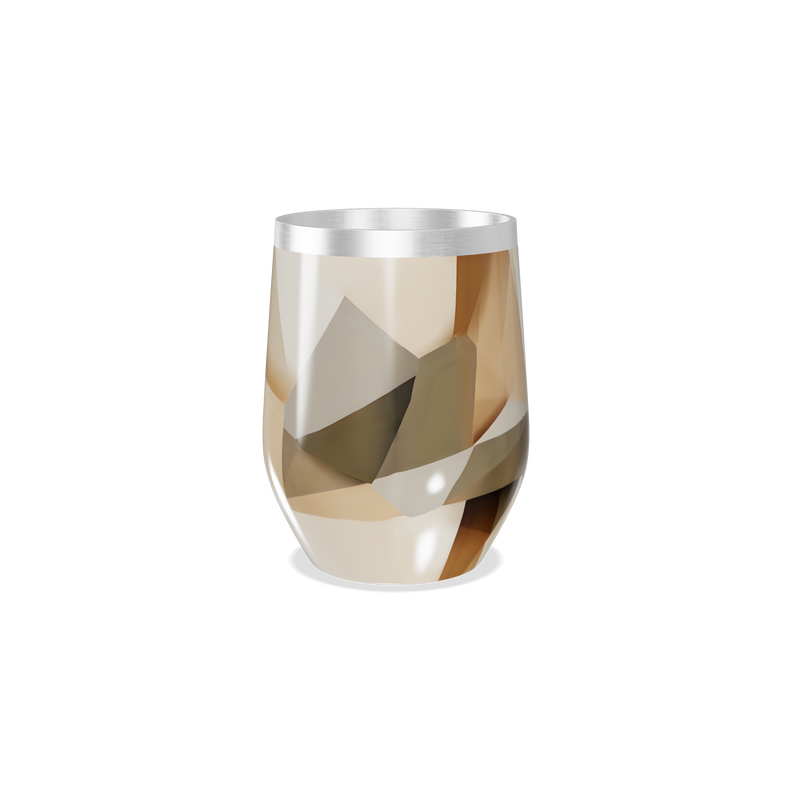 Copo Térmico Slim - Geométrico Marrom Inox