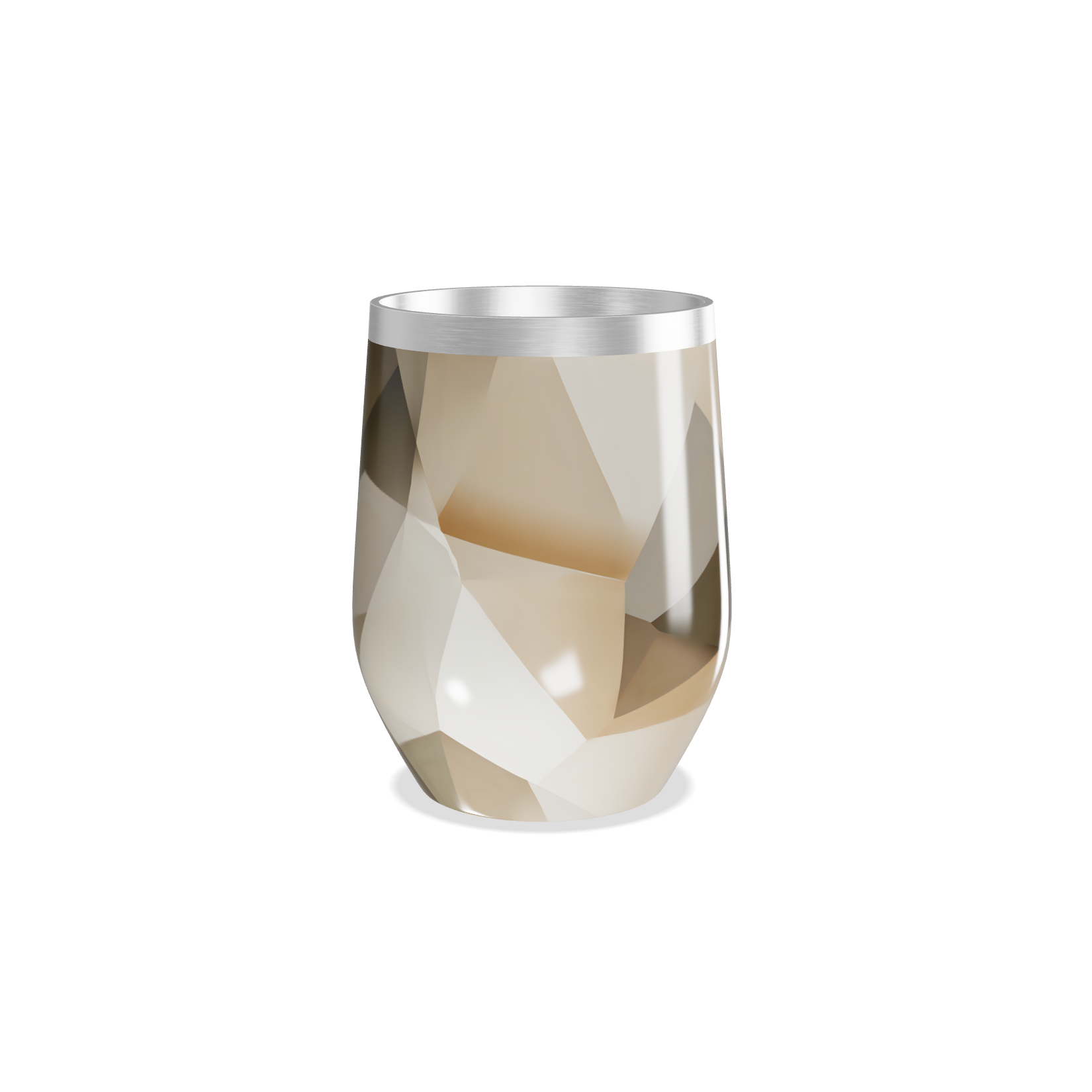 Copo Térmico Slim - Geométrico Marrom Inox