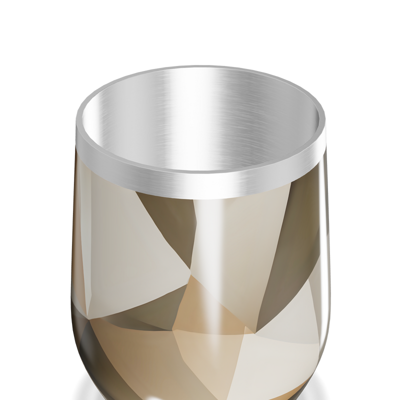 Copo Térmico Slim - Geométrico Marrom Inox