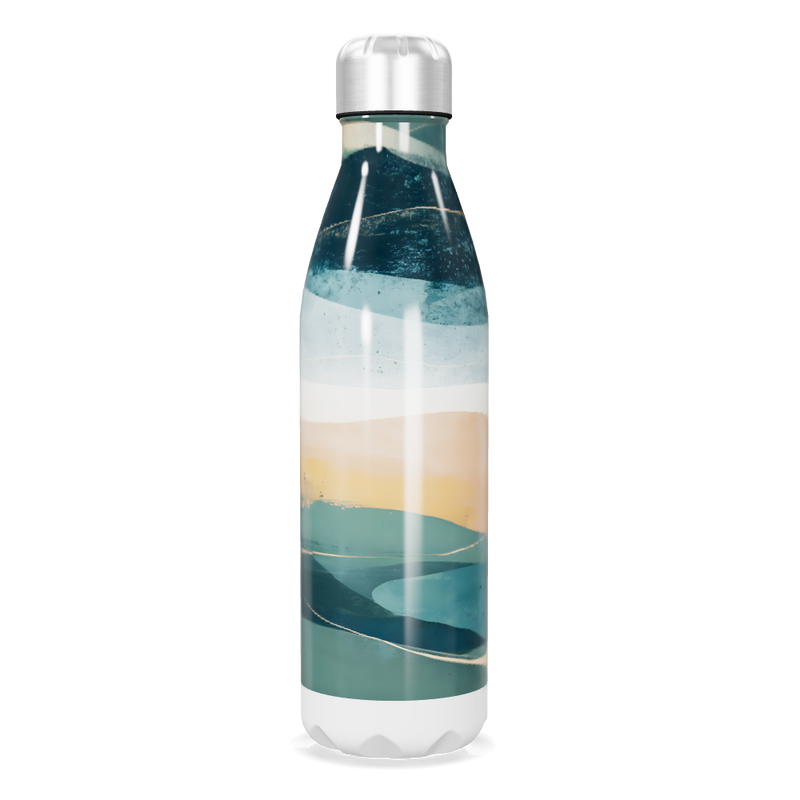 Garrafa Inox - Estampa Abstrata Azul
