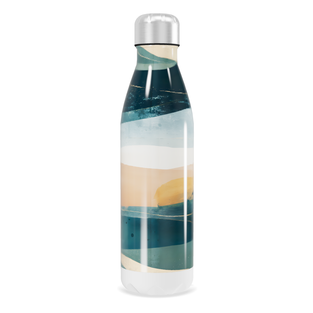 Garrafa Inox - Estampa Abstrata Azul