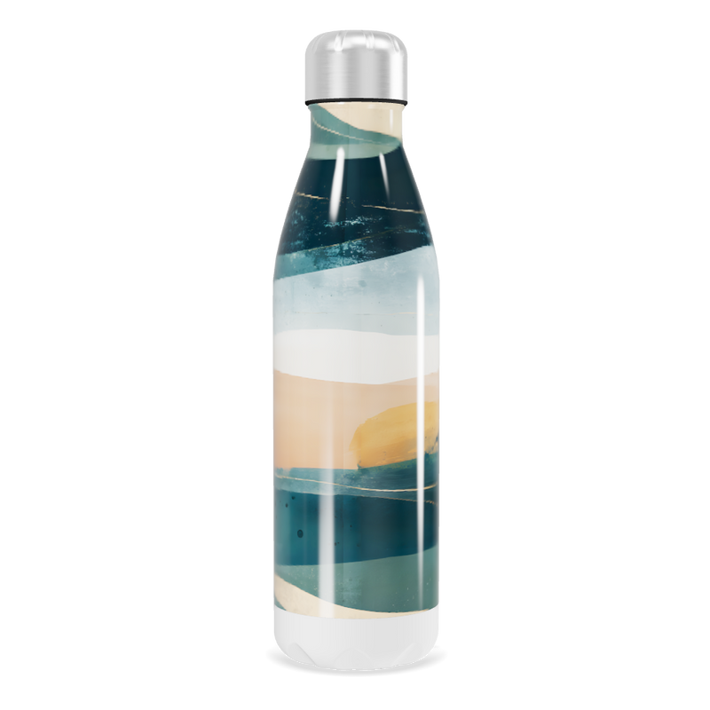 Garrafa Inox - Estampa Abstrata Azul