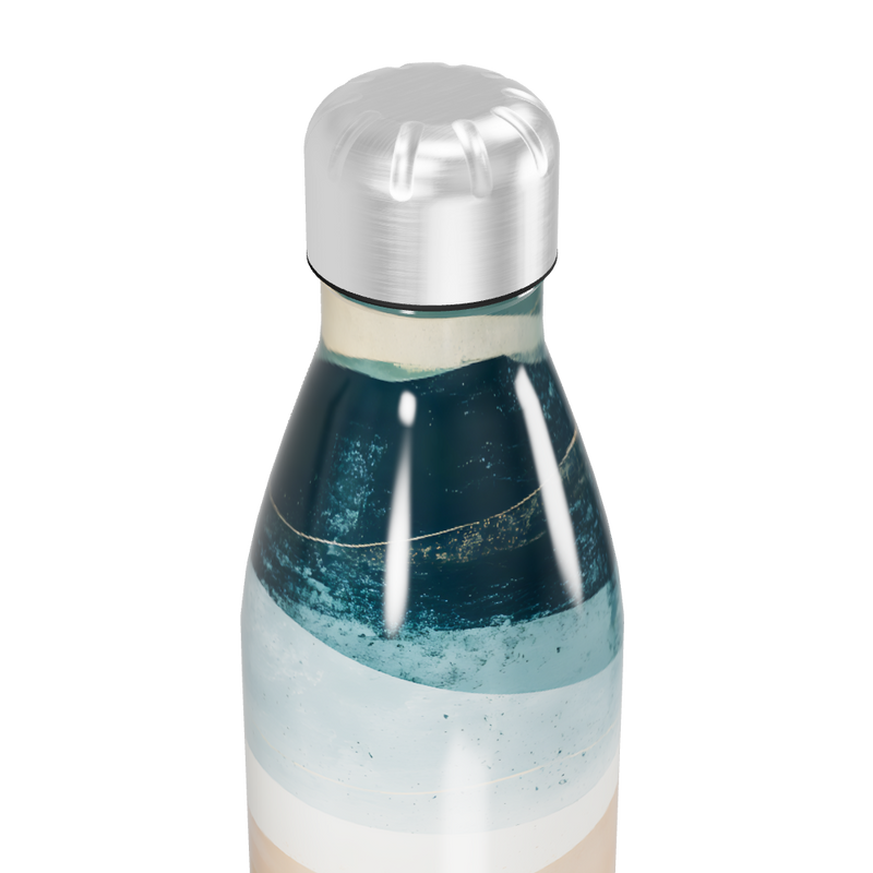 Garrafa Inox - Estampa Abstrata Azul