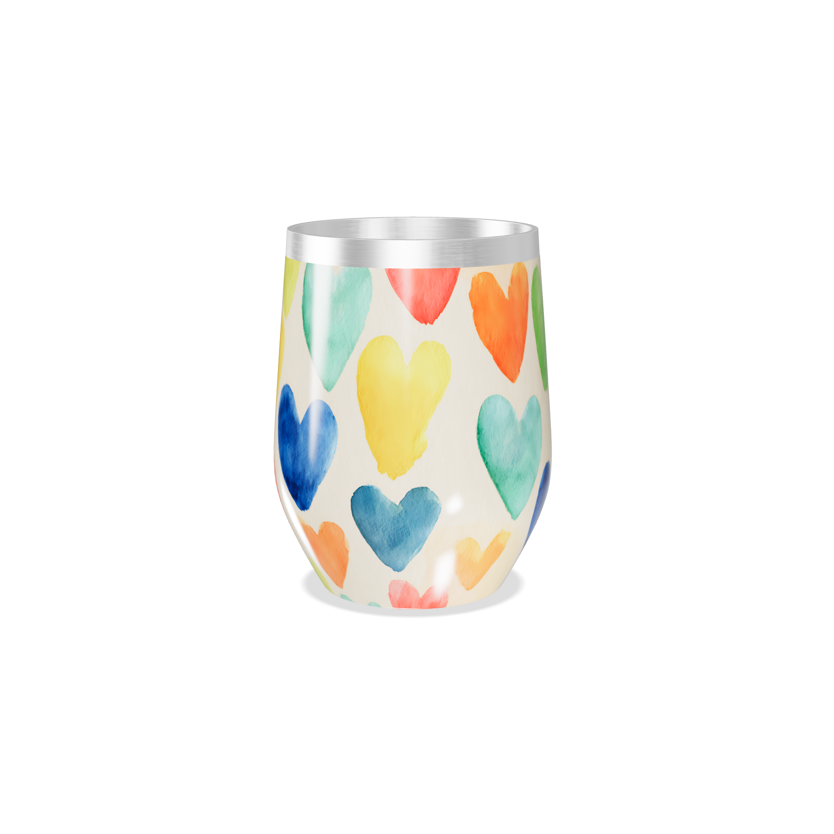 Copo Térmico Slim - Corações Coloridos