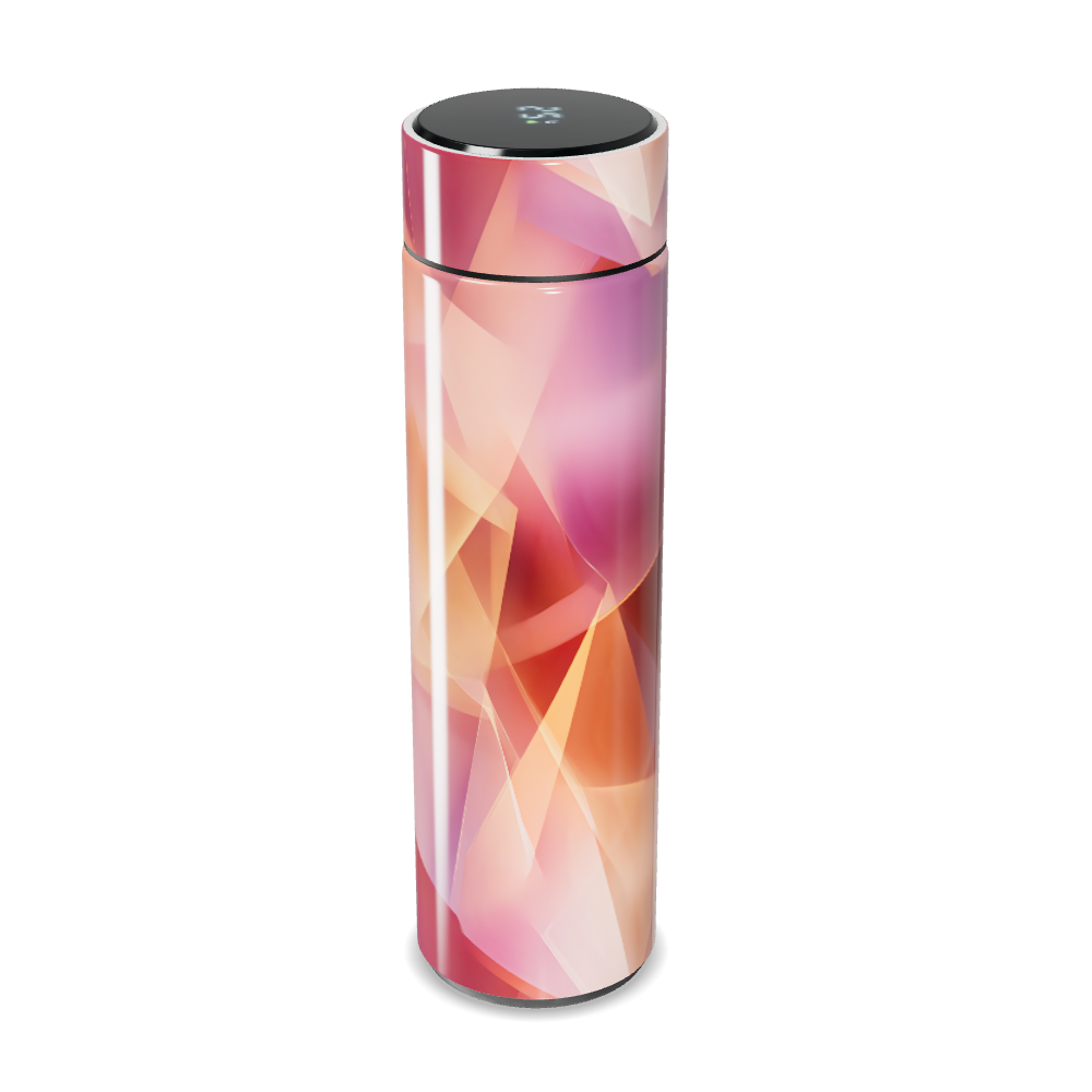 Garrafa Térmica Touch - Estampa Geométrica Rosa