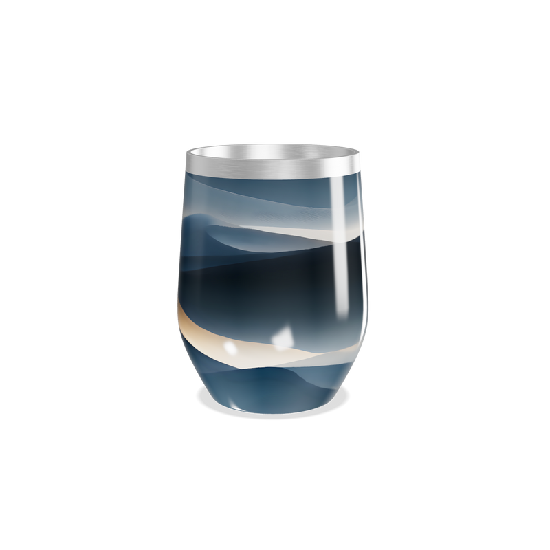 Copo Térmico Slim - Azul Ondas Aço Inox