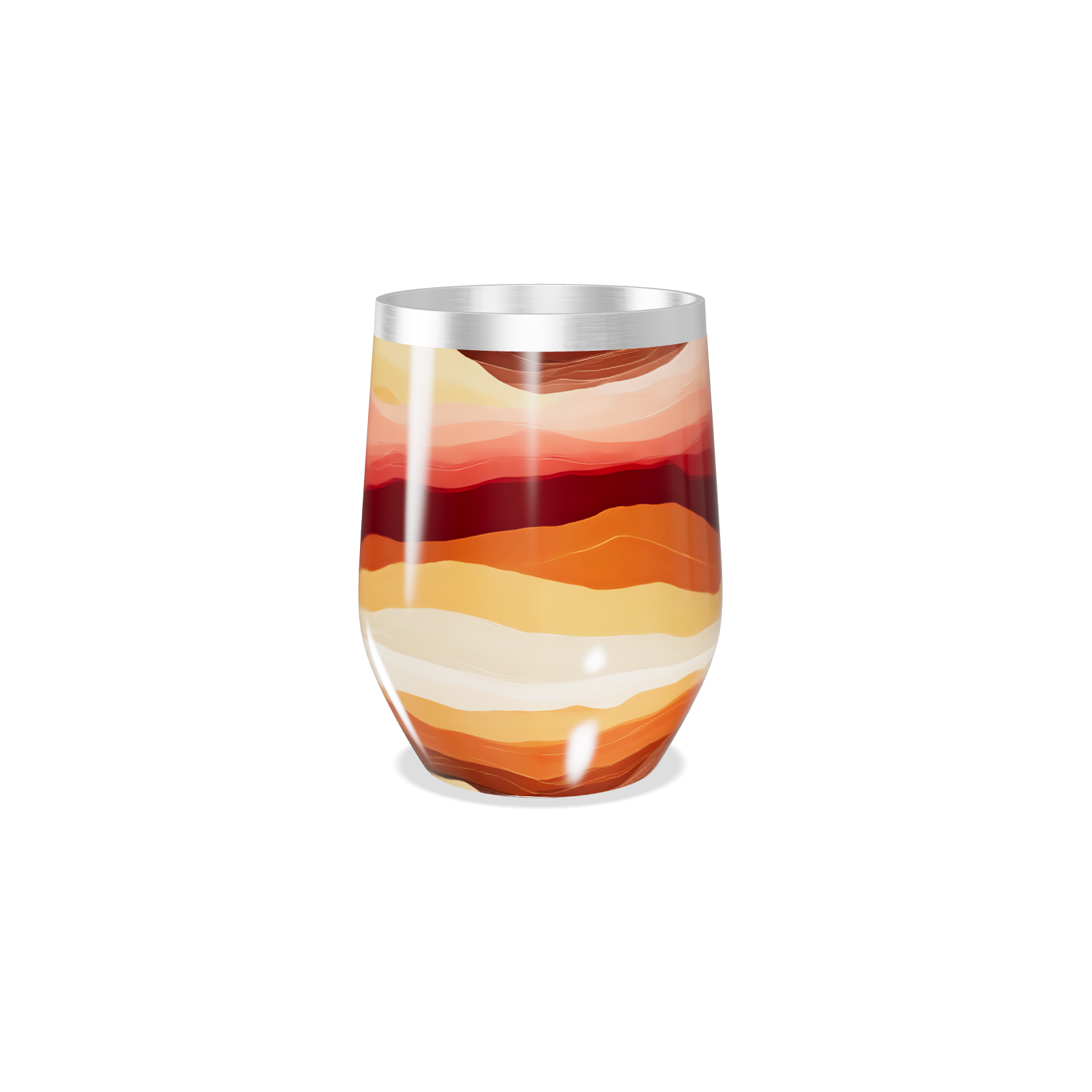 Copo Térmico Slim - Estampa Ondas Coloridas