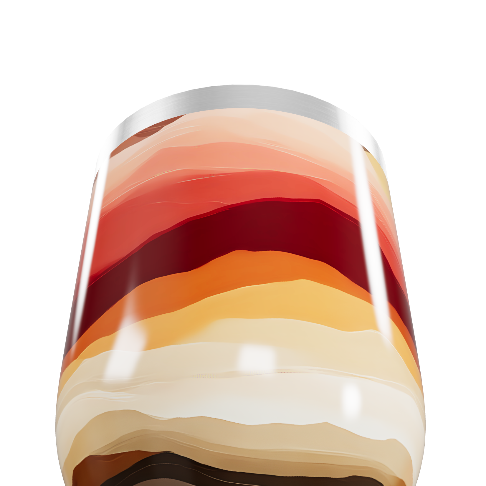 Copo Térmico Slim - Estampa Ondas Coloridas