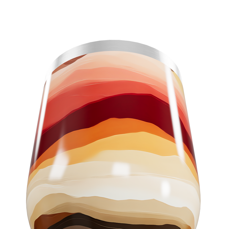 Copo Térmico Slim - Estampa Ondas Coloridas