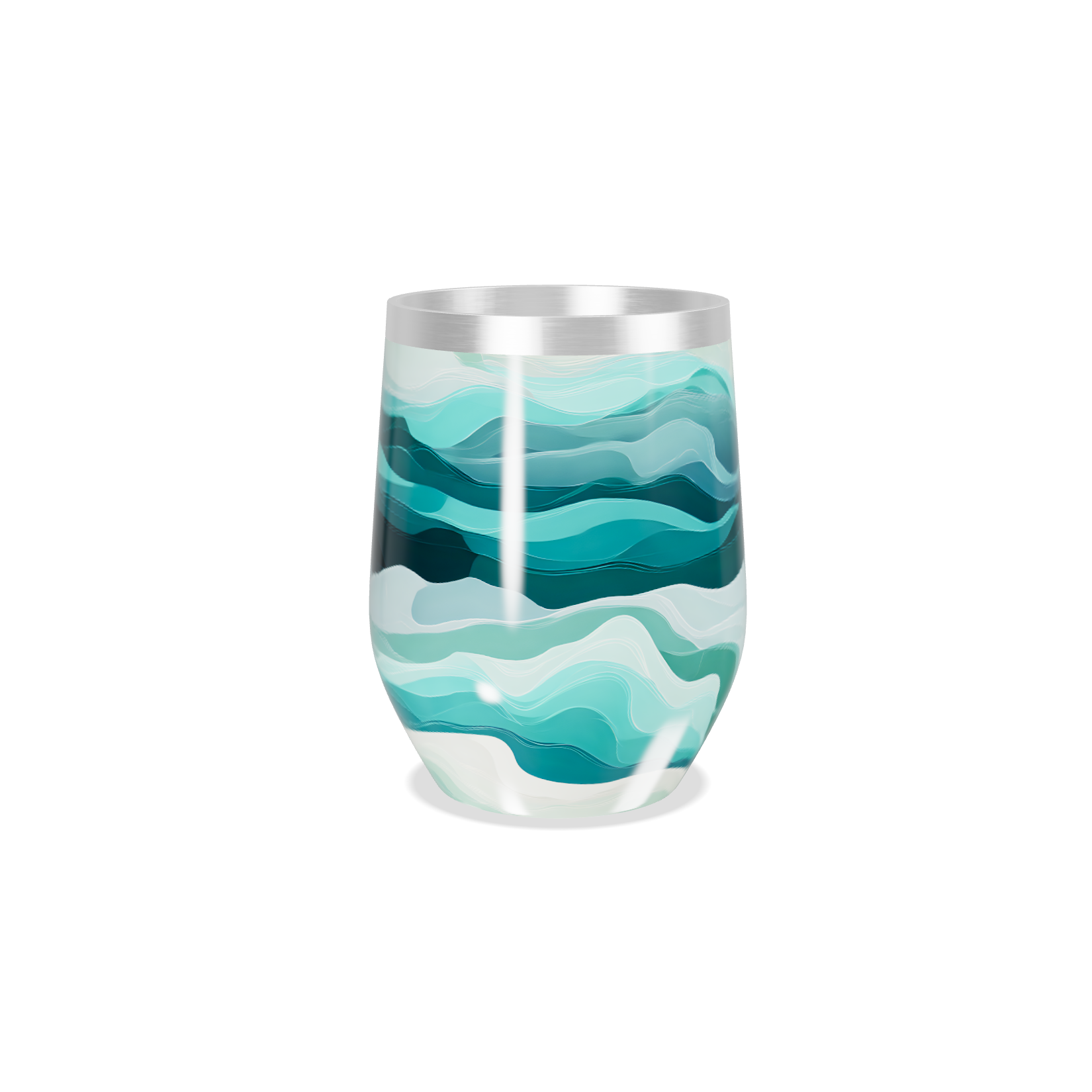 Copo Térmico Slim - Com Estampa Ondulada