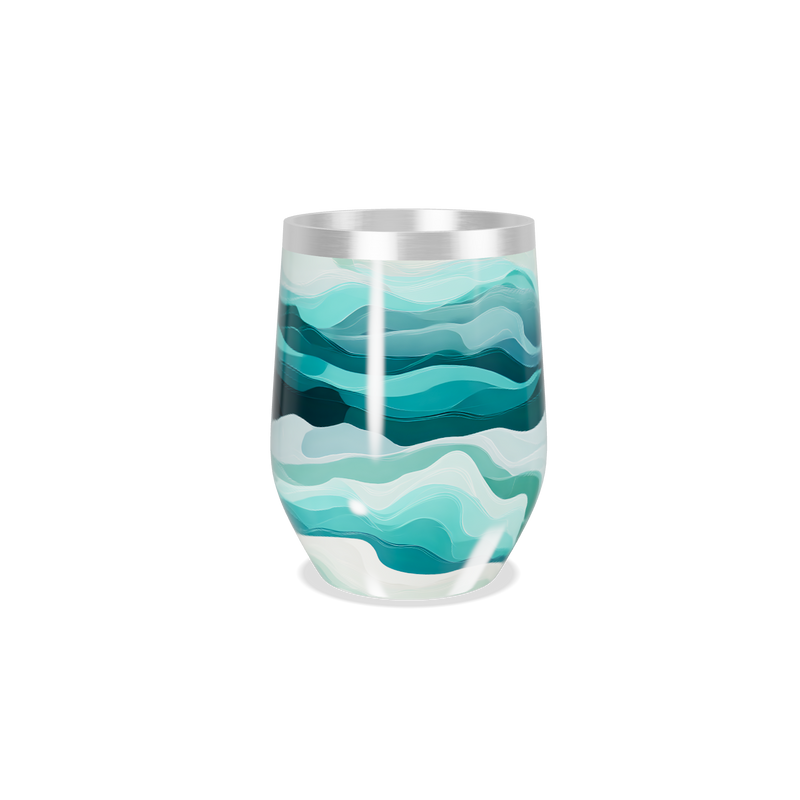 Copo Térmico Slim - Com Estampa Ondulada