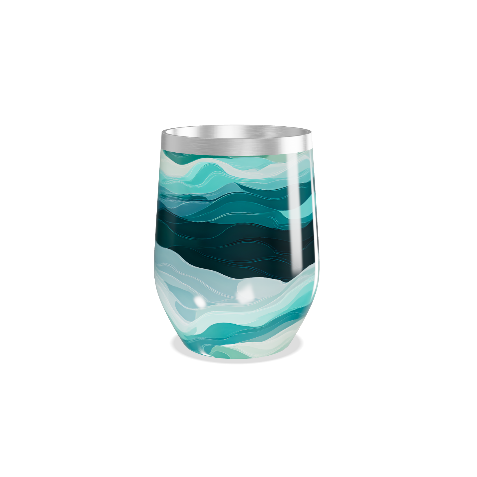 Copo Térmico Slim - Com Estampa Ondulada