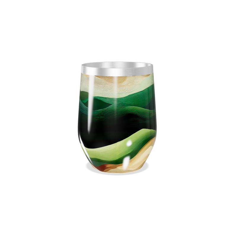 Copo Térmico Slim - Estampa Ondas Verdes