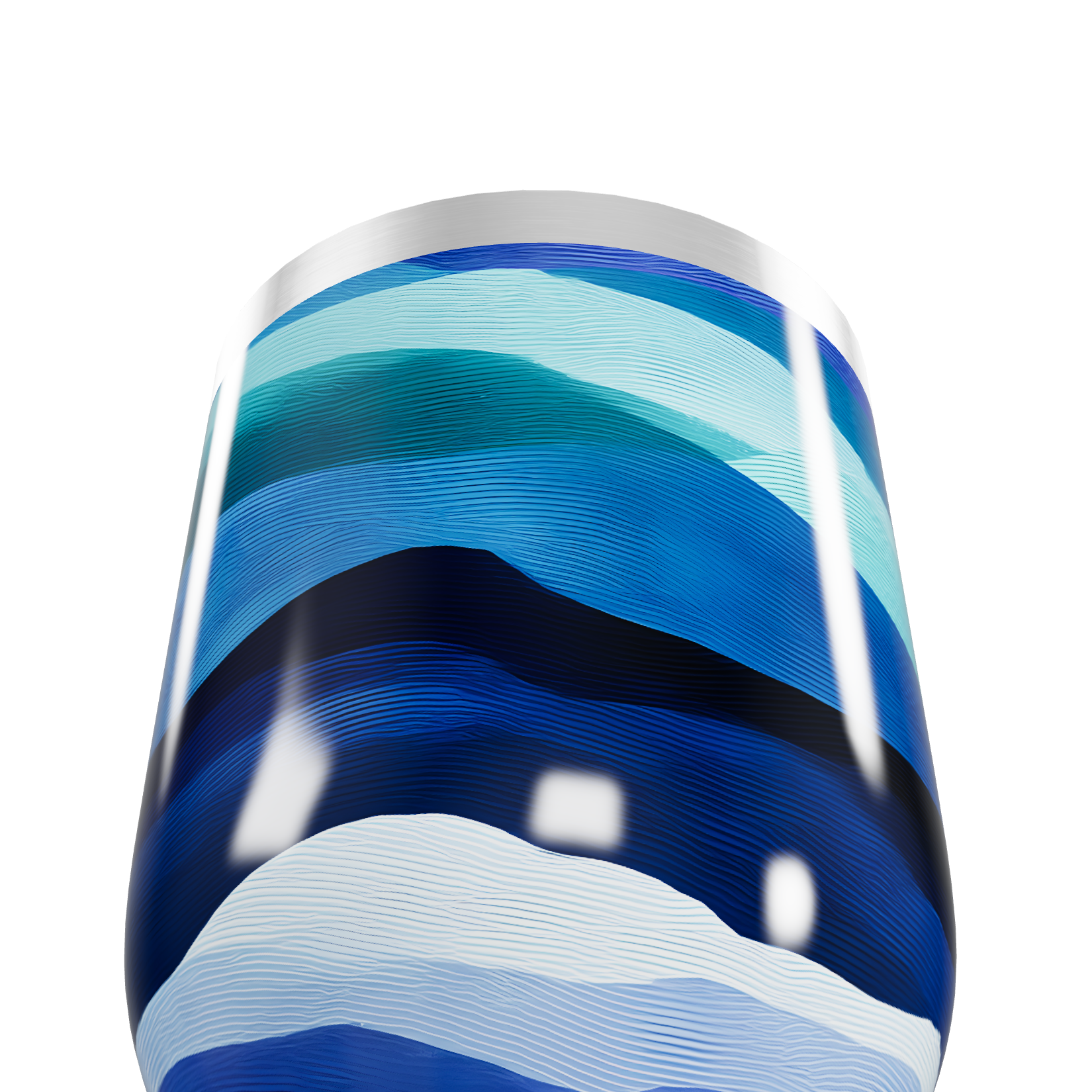 Copo Térmico Slim - Ondas Azul Inox