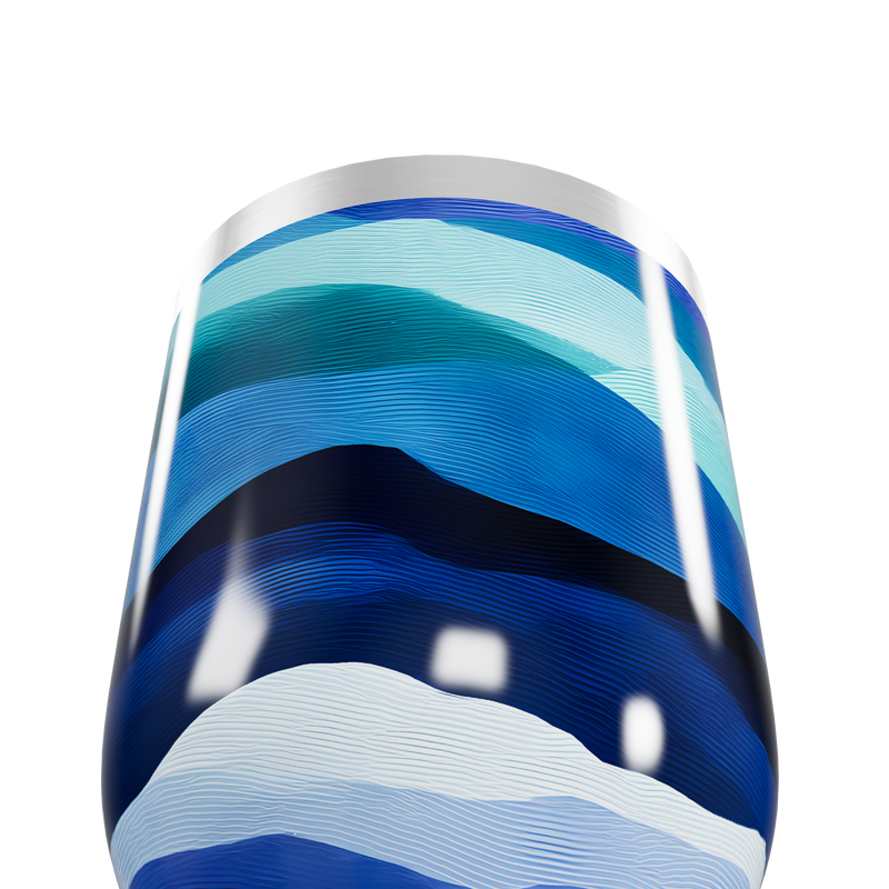 Copo Térmico Slim - Ondas Azul Inox