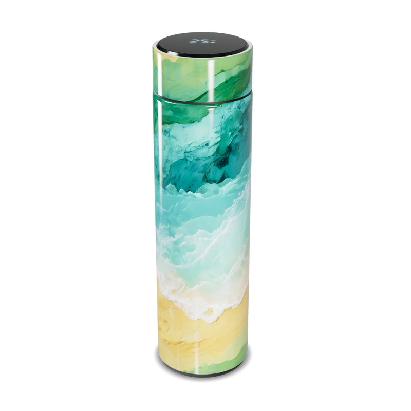 Garrafa Térmica Touch - Verde Marinho Estampada