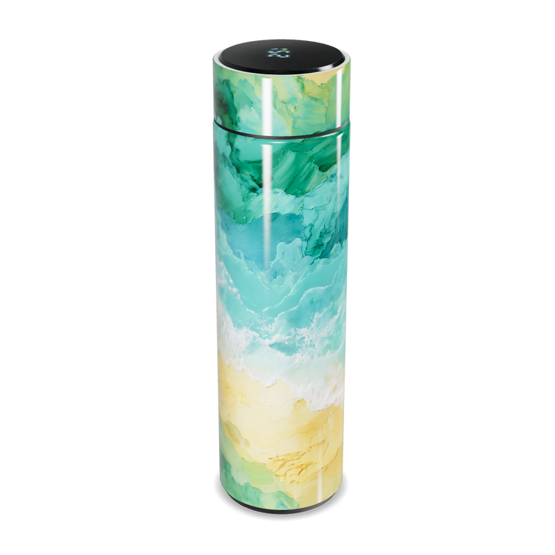 Garrafa Térmica Touch - Verde Marinho Estampada