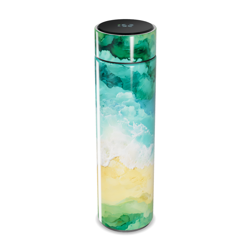 Garrafa Térmica Touch - Verde Marinho Estampada