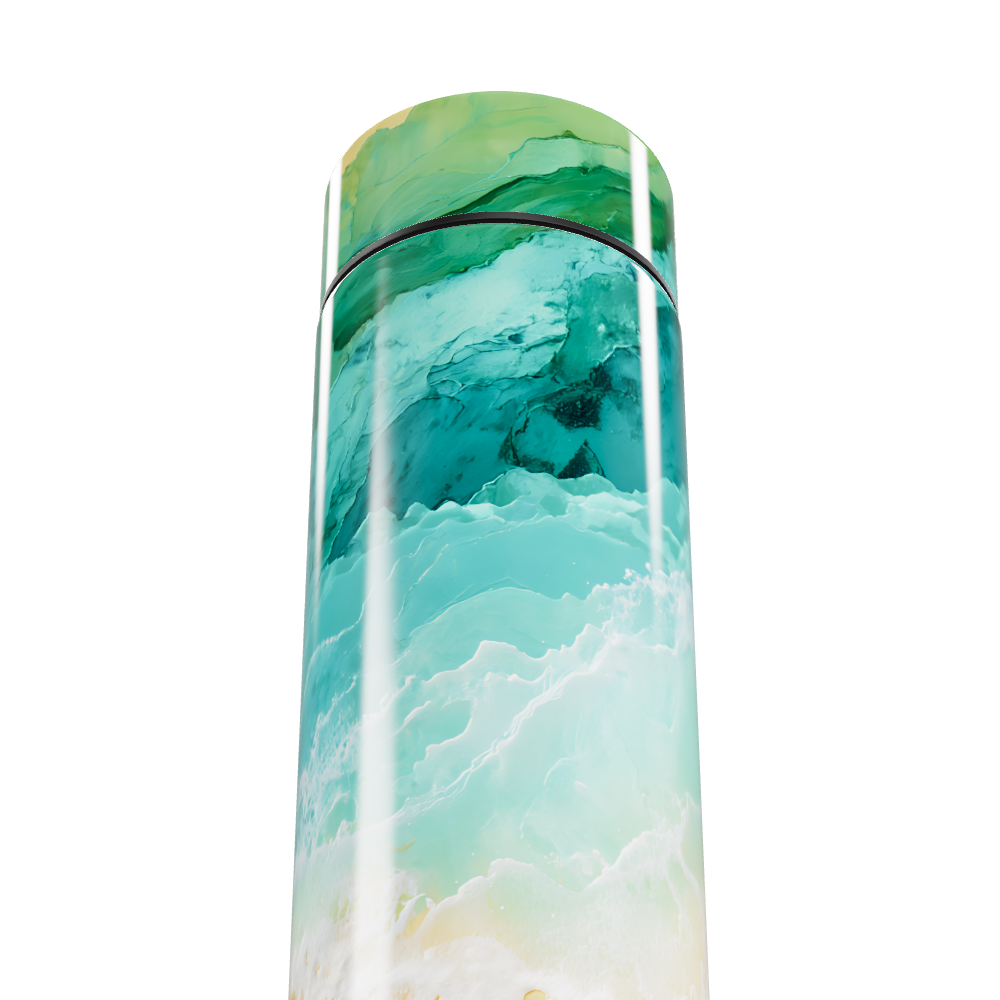 Garrafa Térmica Touch - Verde Marinho Estampada