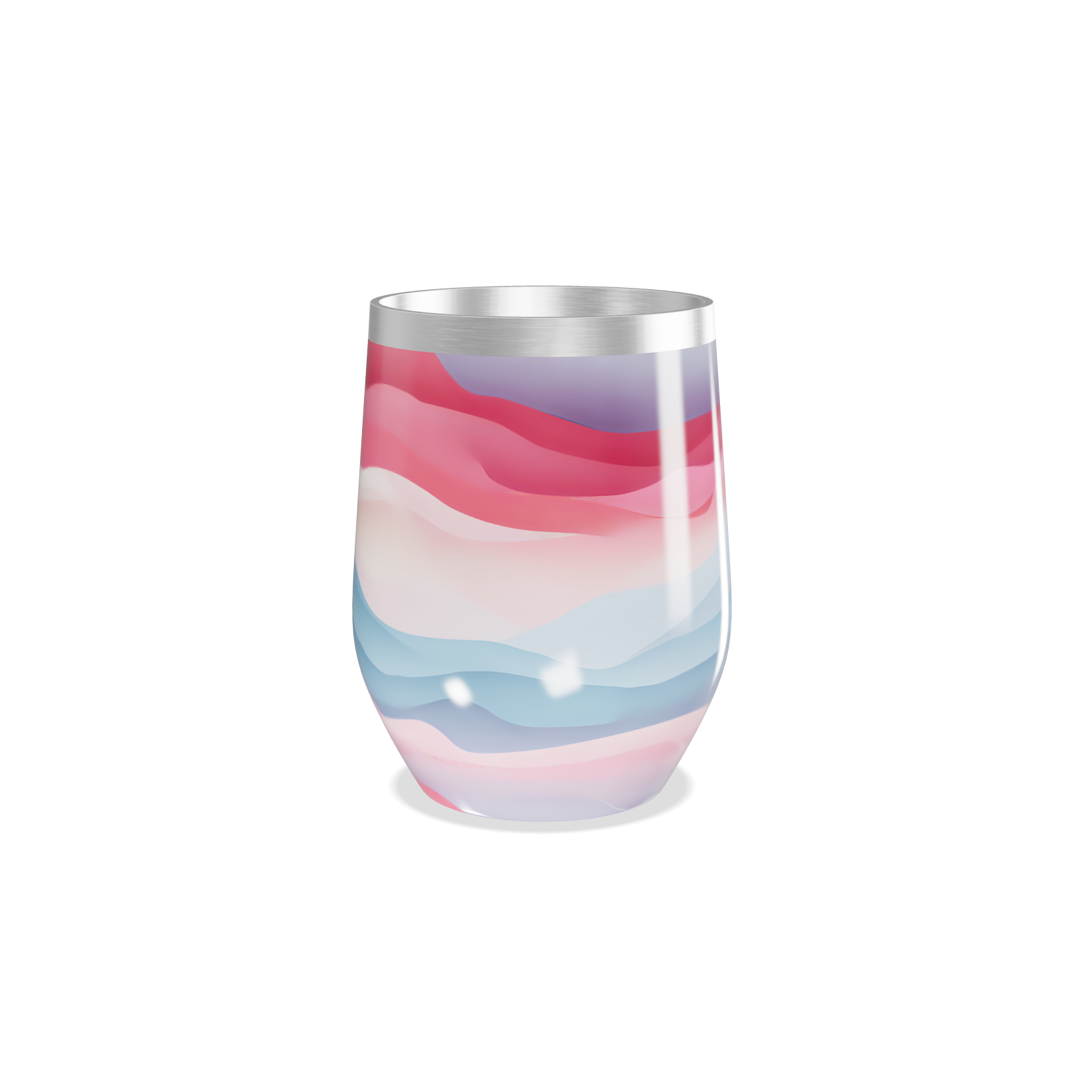 Copo Térmico Slim - Estampa Ondas Coloridas