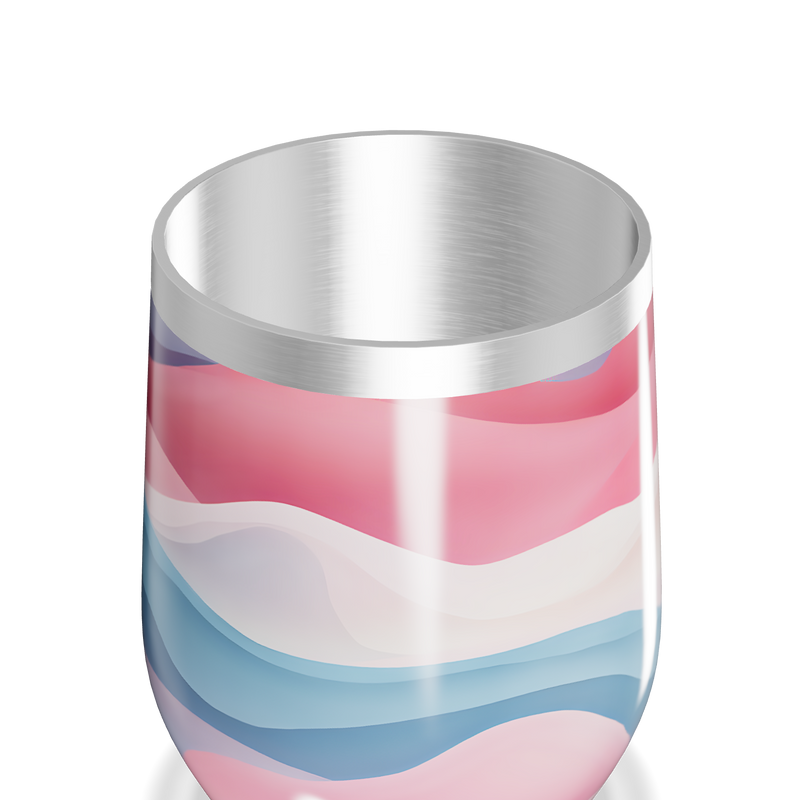 Copo Térmico Slim - Estampa Ondas Coloridas