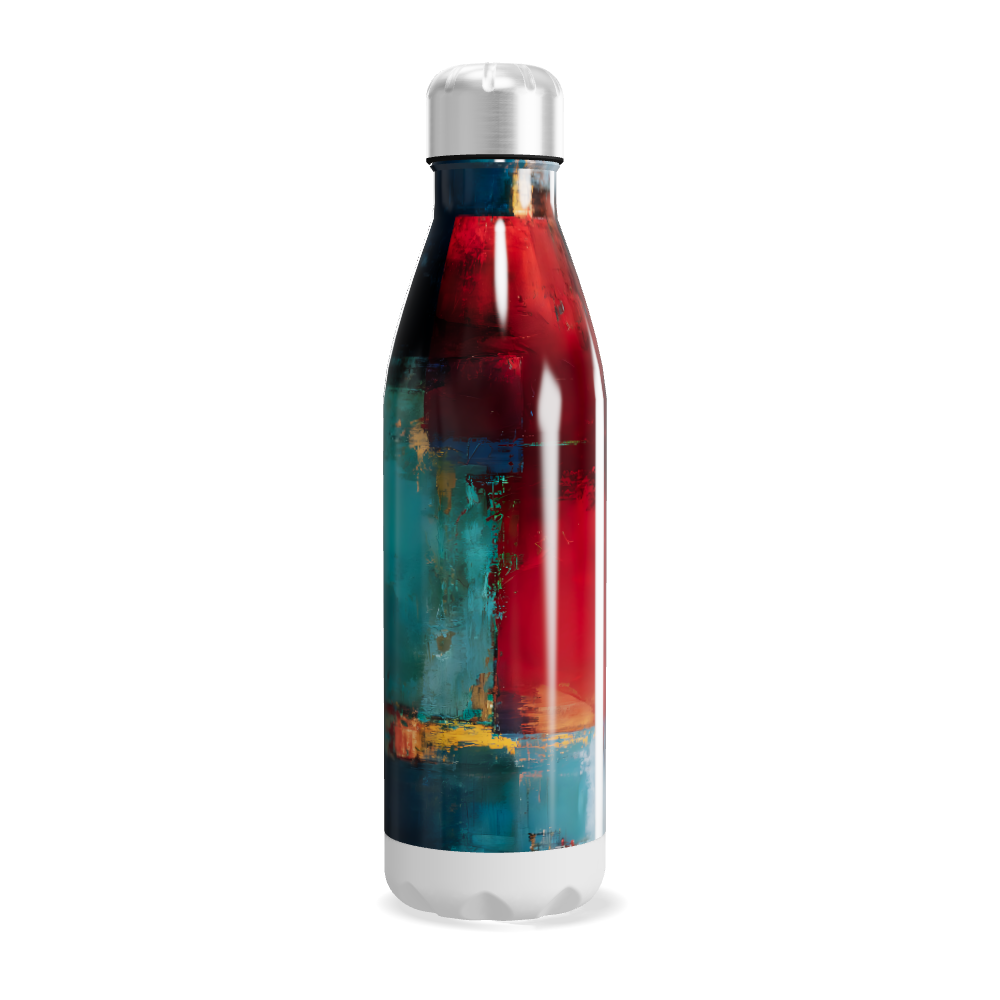 Garrafa Inox - Estampa Abstrata Colorida