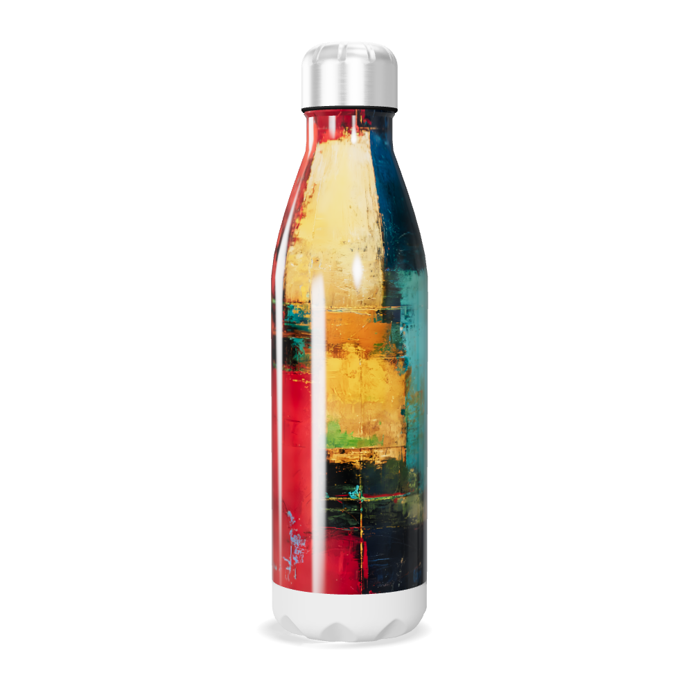 Garrafa Inox - Estampa Abstrata Colorida