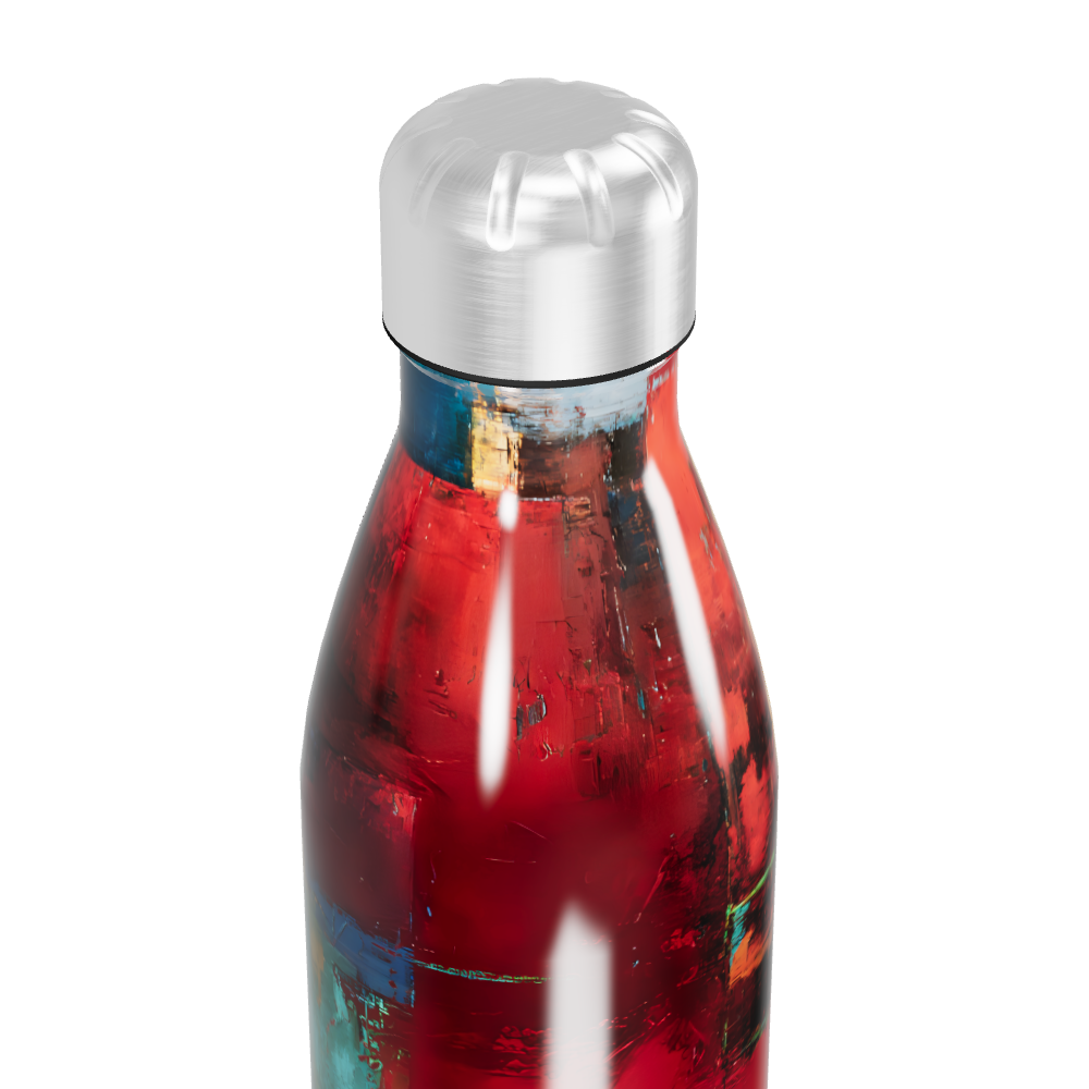 Garrafa Inox - Estampa Abstrata Colorida