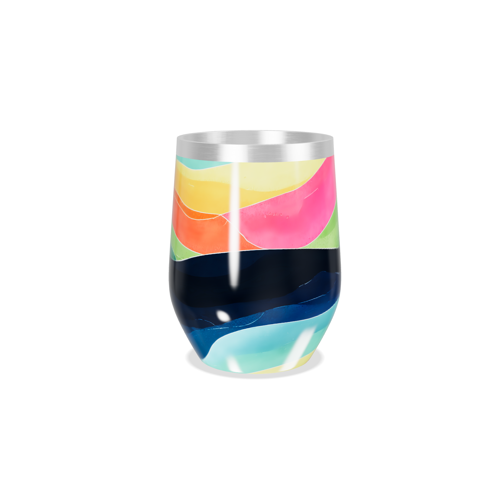 Copo Térmico Slim - Estampa Colorida Inox