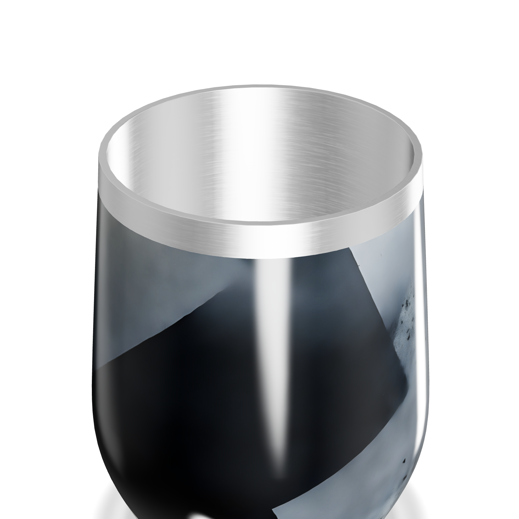 Copo Térmico Slim - Geométrico Preto e Prata