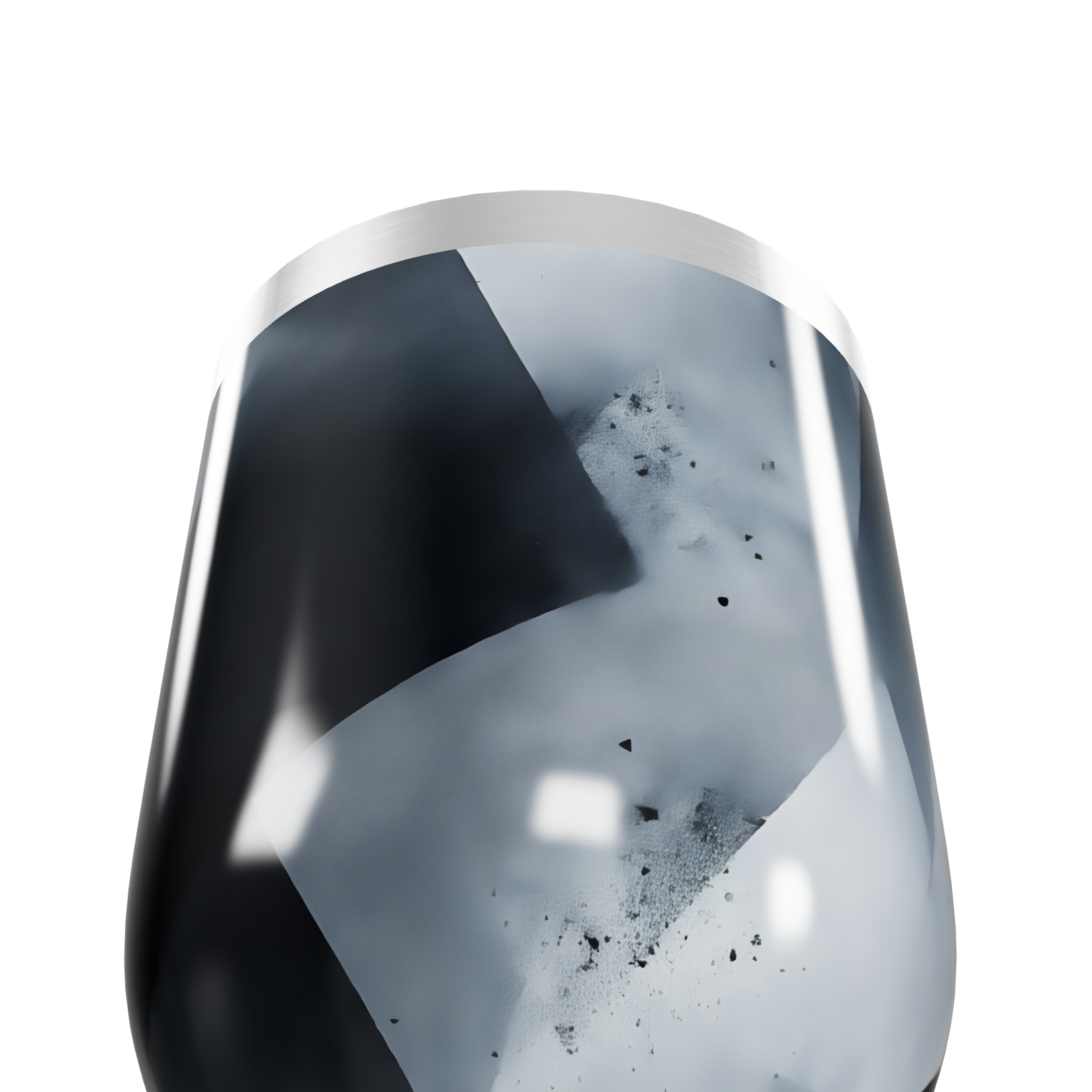 Copo Térmico Slim - Geométrico Preto e Prata