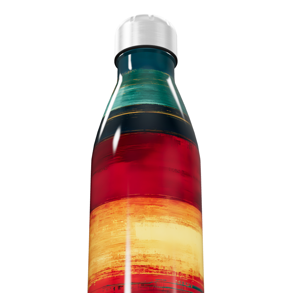 Garrafa Inox - Estampa Listrada Colorida