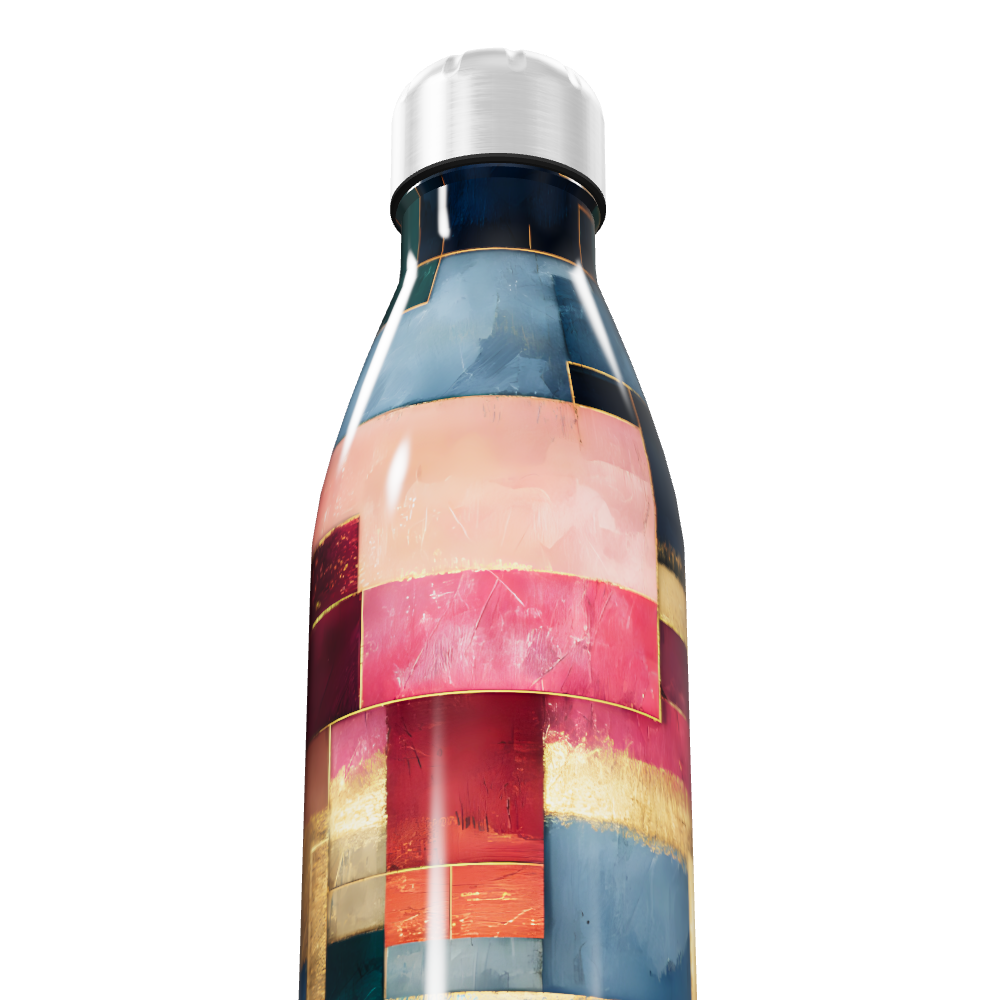 Garrafa Inox - Multicolorida Abstrata