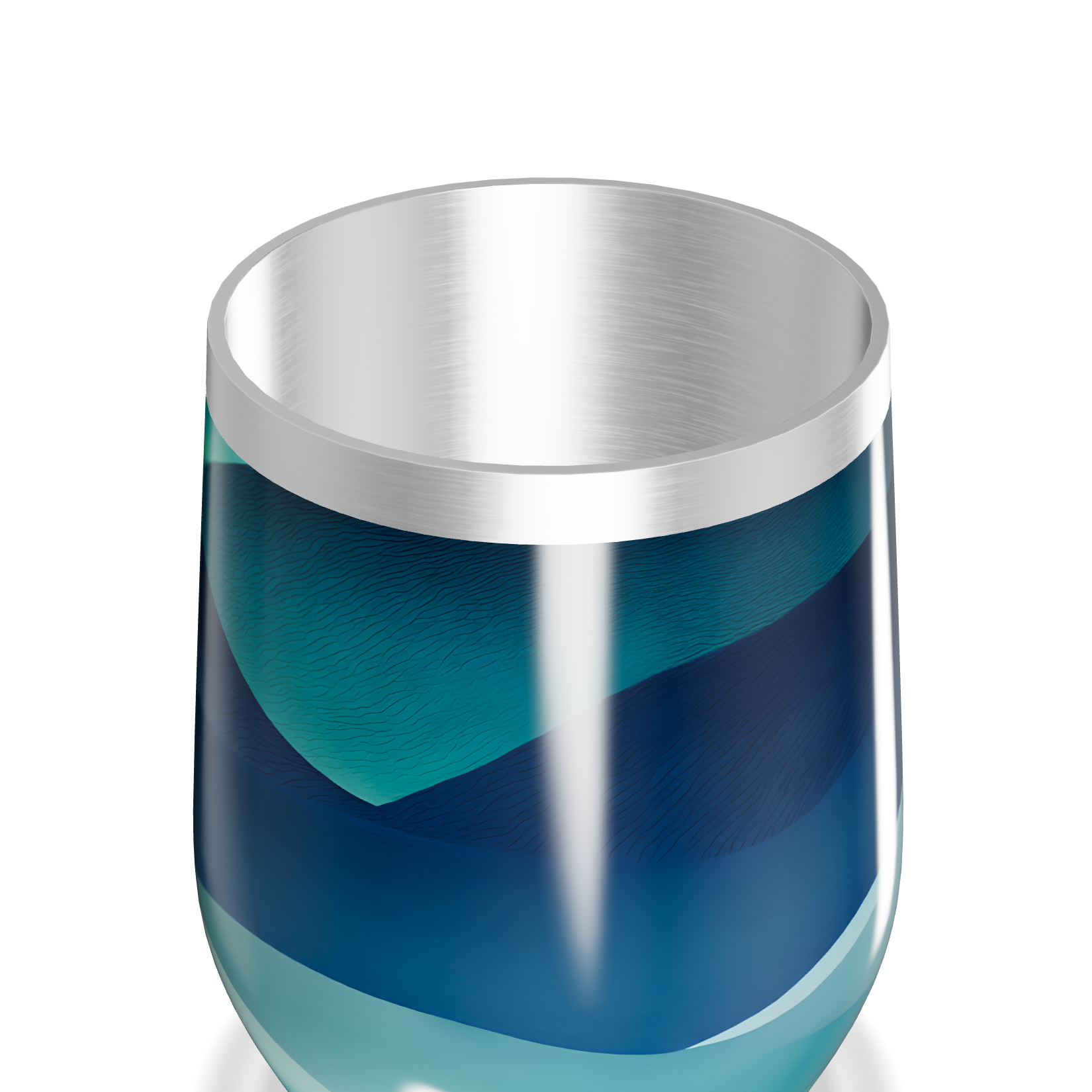 Copo Térmico Slim - Azul com Ondas