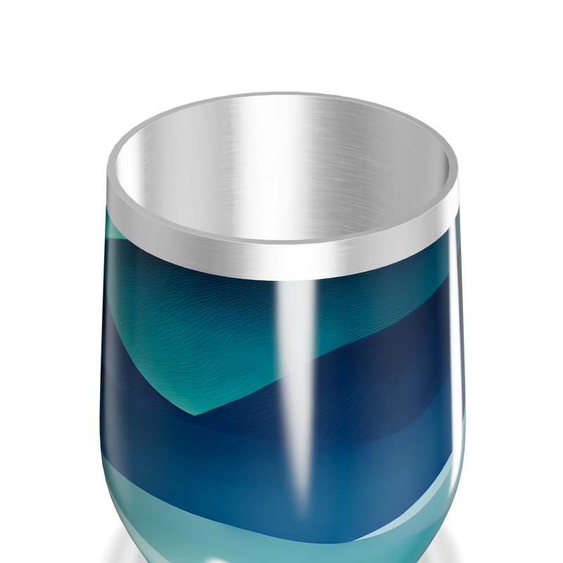 Copo Térmico Slim - Azul com Ondas