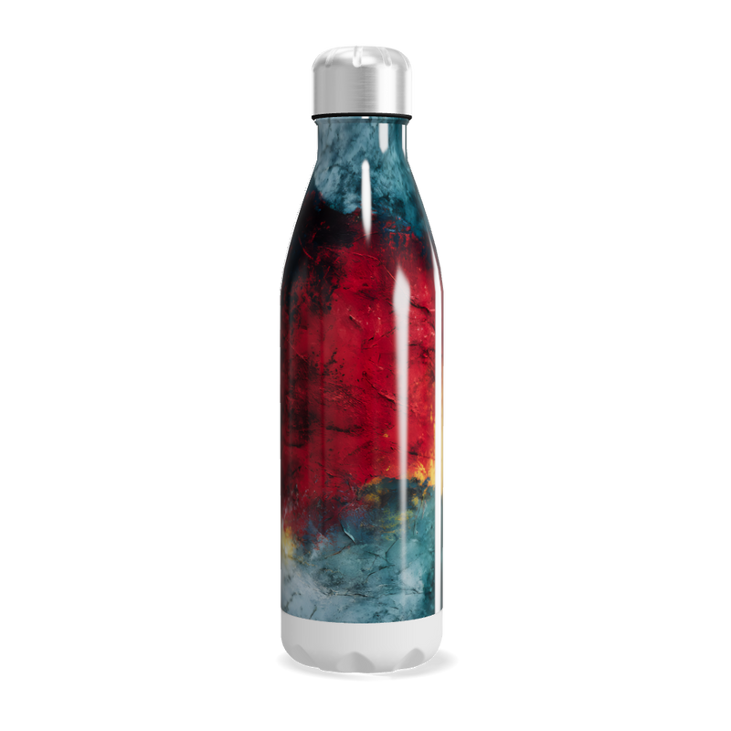 Garrafa Inox - Estampa Colorida Marmorizada