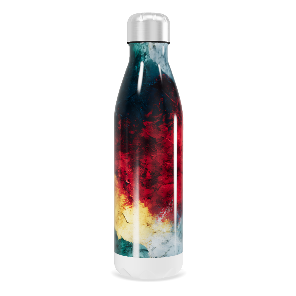 Garrafa Inox - Estampa Colorida Marmorizada