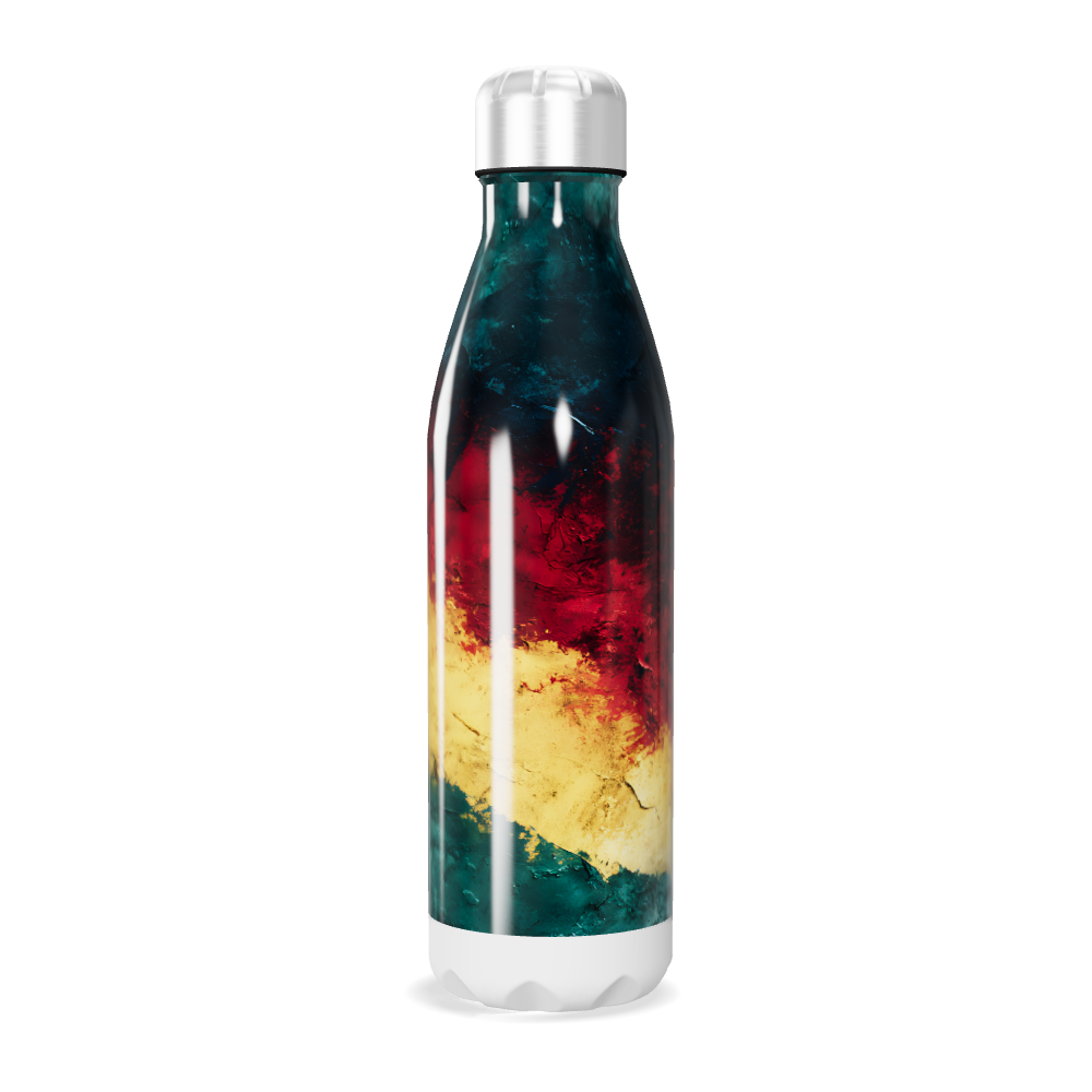 Garrafa Inox - Estampa Colorida Marmorizada