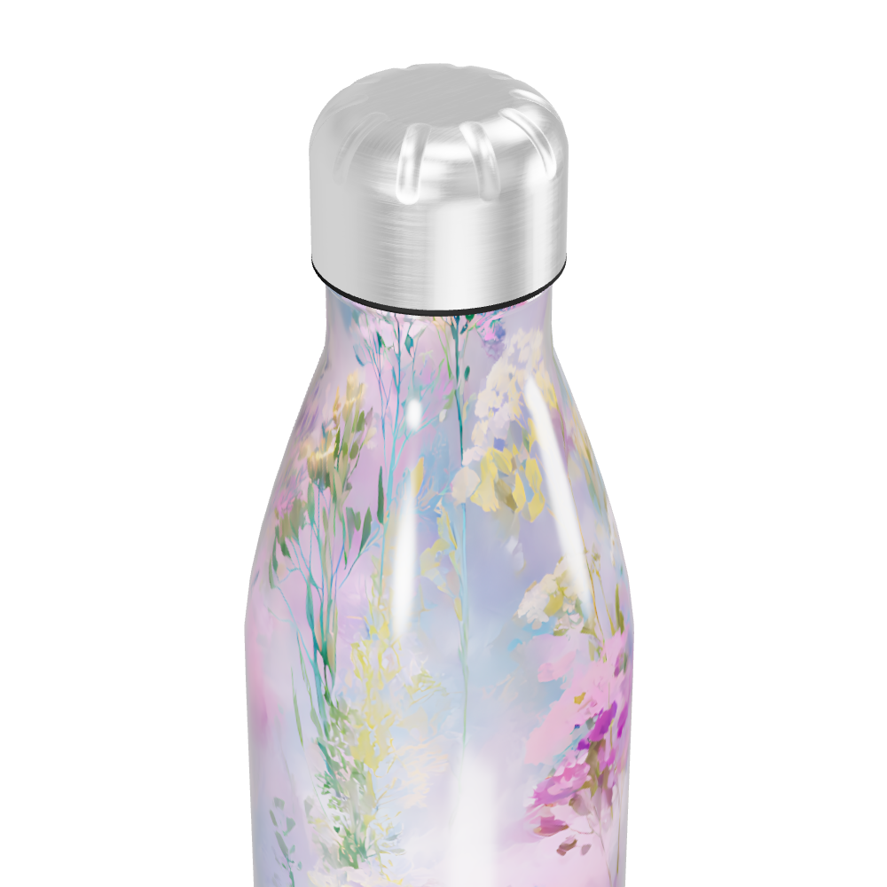 Garrafa Inox - Flores Coloridas