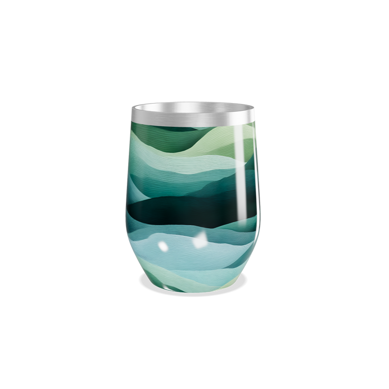 Copo Térmico Slim - Ondas Verdes Aço Inox