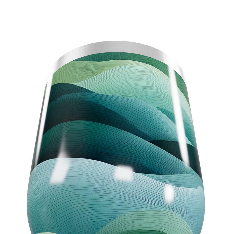 Copo Térmico Slim - Ondas Verdes Aço Inox