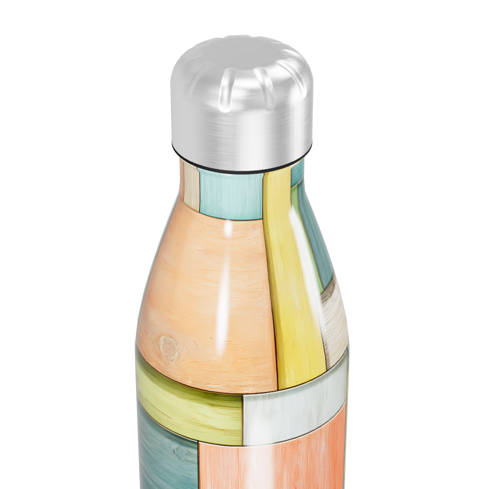 Garrafa Inox - Estampa Geométrica Colorida